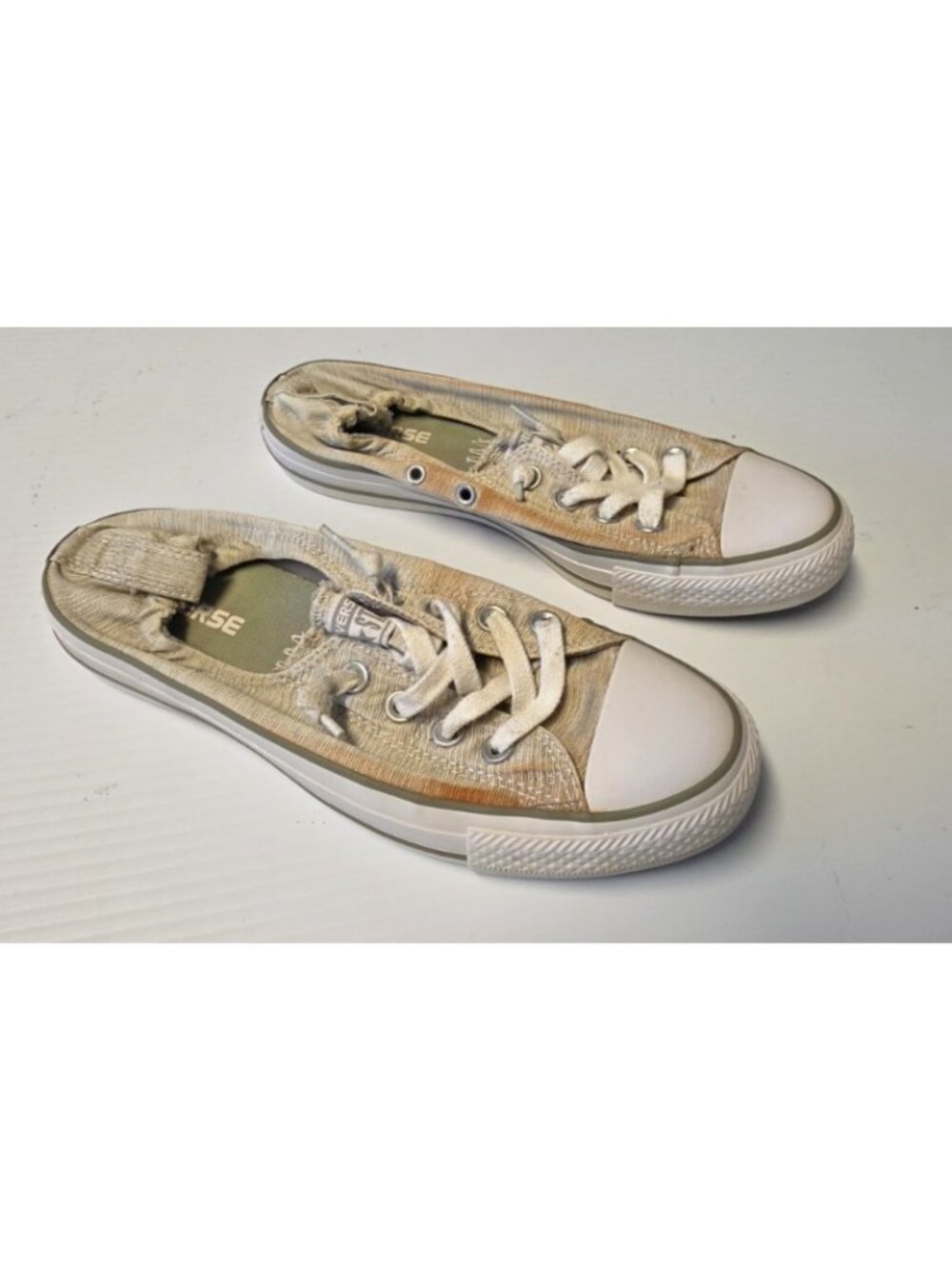 Women's Converse Chuck Taylor All Star Shoreline White Pink Low Top Size 8